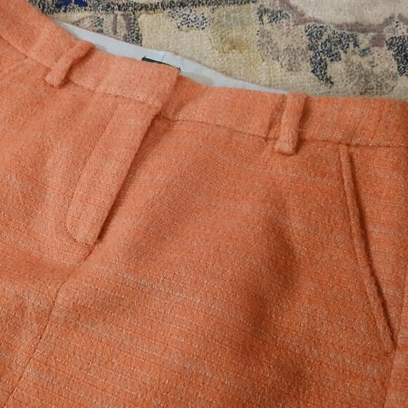 J. CREW Orange Wool Mini Skirt Size 4 - EUC - Picture 6 of 7